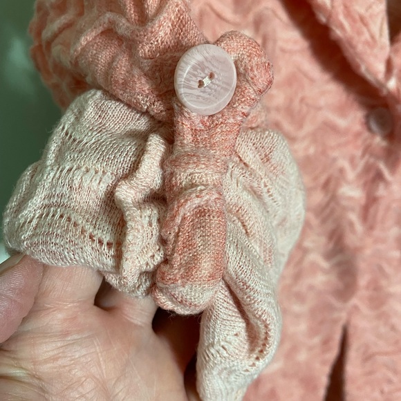 NWT/SAGA CHEVRON RUFFLE 1 BUTTON CLOSURE CARDIGAN - Picture 8 of 12